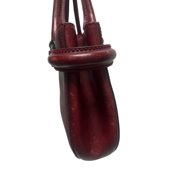 Gucci Vintage Red Burgandy Leather East to West Horsebit Baguette Shoulder Bag - Picture 7 of 13